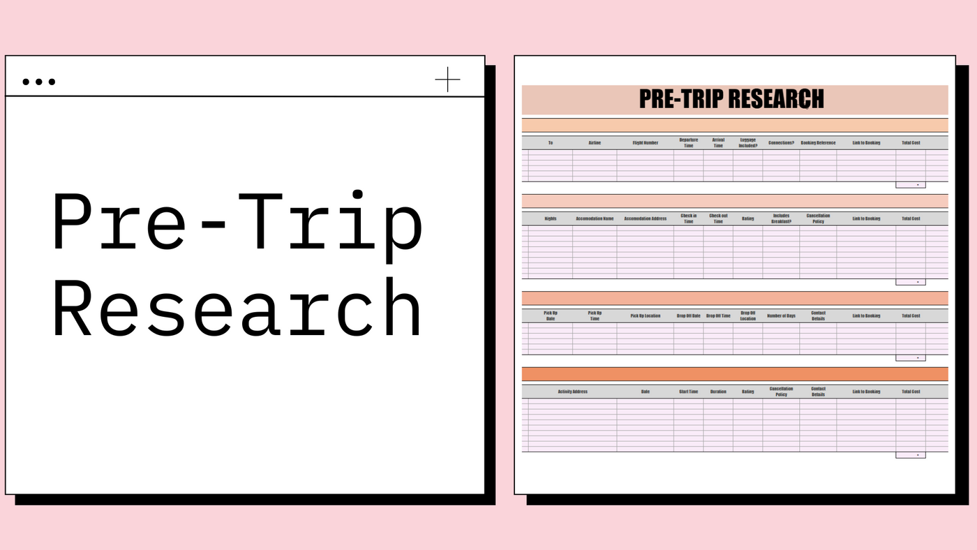 The Ultimate Travel Planner – Your Perfect Companion for Adventures! (Google sheet)