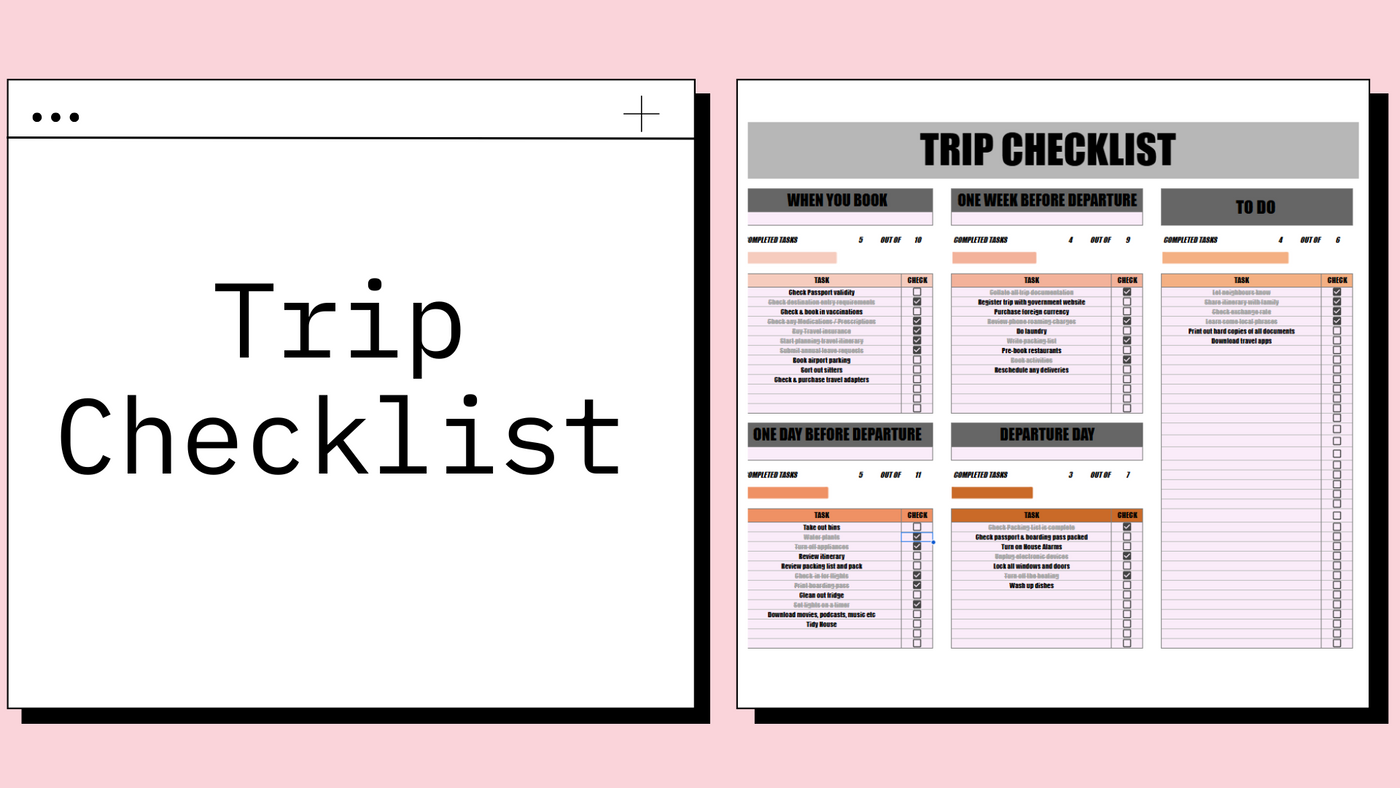 The Ultimate Travel Planner – Your Perfect Companion for Adventures! (Google sheet)